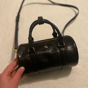 Ralph Lauren croc embossed leather purse